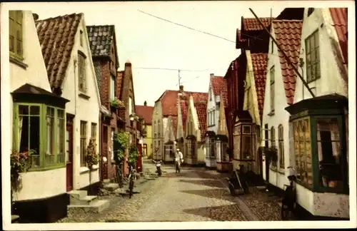 Ak Tonder Dänemark, Straßenpartie, Wohnhäuser