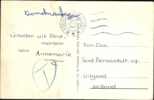 Ak Nykøbing Falster Dänemark, Totalansicht, Felder