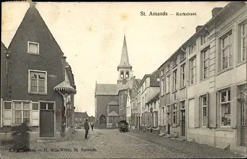 Ak Sint Amands Flandern Antwerpen, Kerkstraat