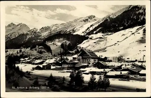Ak St. Anton am Arlberg Tirol Österreich, Gesamtansicht, Winter