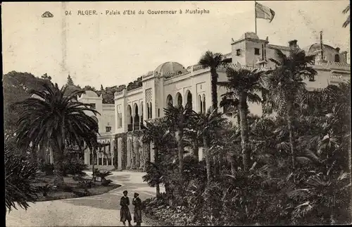Ak Algier Algier Algerien, Sommerpalast des Gouverneurs in Mustapha