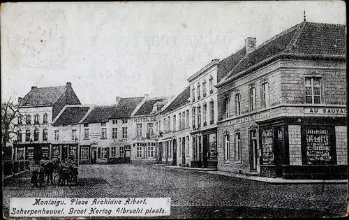 Ak Montaigu Scherpenheuvel Flämisch-Brabant, Place Archduc Albert