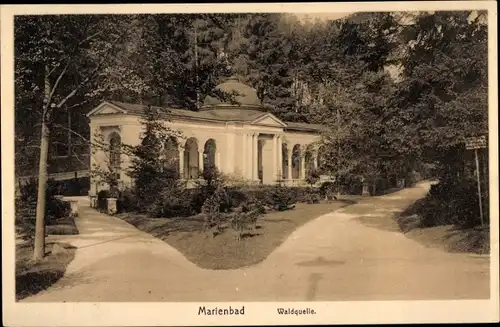 Ak Mariánské Lázně Marienbad Region Karlsbad, Waldquelle