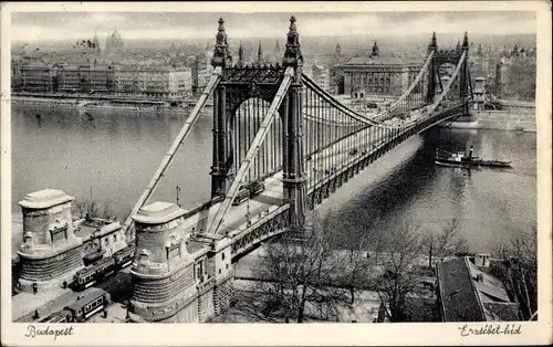 Ak Budapest Ungarn, Elisabeth-Brücke