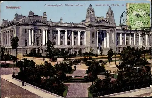 Ak Budapest Ungarn, Freiheitsplatz