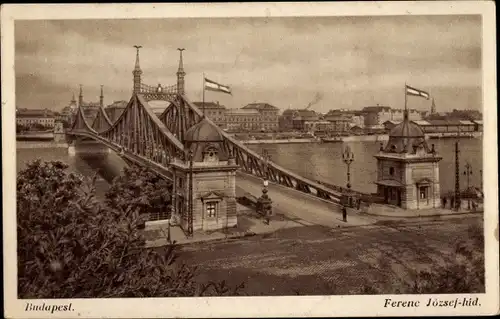 Ak Budapest Ungarn, Franz-Josefs-Brücke