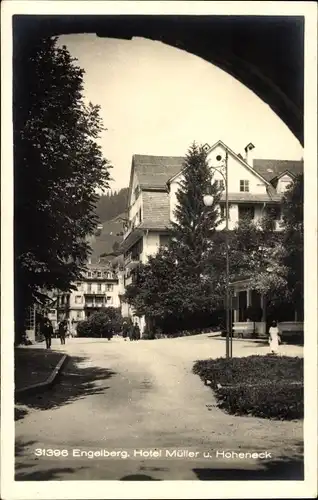 Ak Engelberg Kanton Obwalden Schweiz, Hotel Müller und Hoheneck