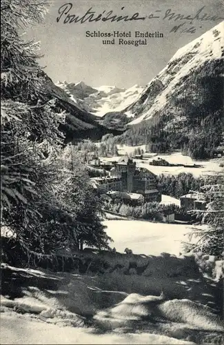 Ak Kanton Graubünden, Schloss-Hotel Enderlin, Rosegtal