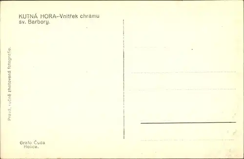 Ak Kutná Hora Kuttenberg Mittelböhmen, Vnitrek chramu sv. Barbory