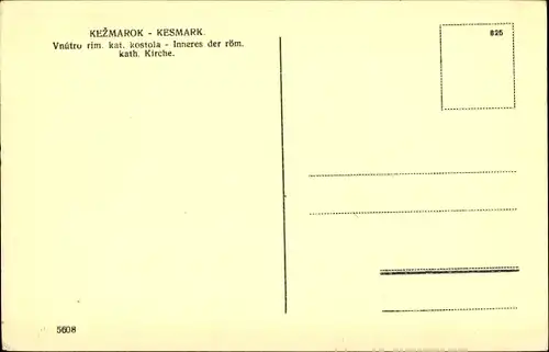 Ak Kežmarok Kesmark Slowakei, Inneres der röm.-kathl. Kirche