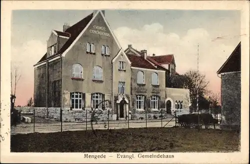 Ak Mengede Dortmund im Ruhrgebiet, Evangelisches Gemeindehaus