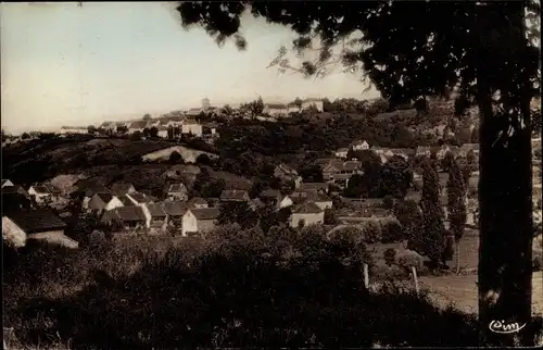 Ak Culles les Roches Saône et Loire, vue panoramique du village de la Gare