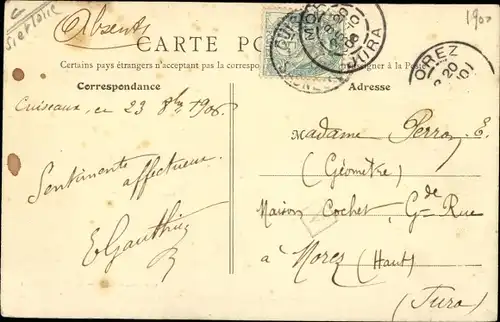 Ak Cuiseaux Saône et Loire, L'Église et l'Hôtel de Ville