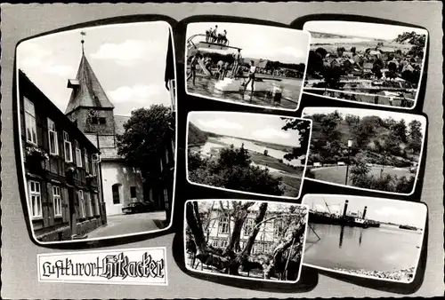 Ak Hitzacker an der Elbe, Schwimmbad, Hafen