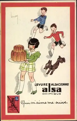 Ak Reklame, Levure Alsacienne alsa, Chimique