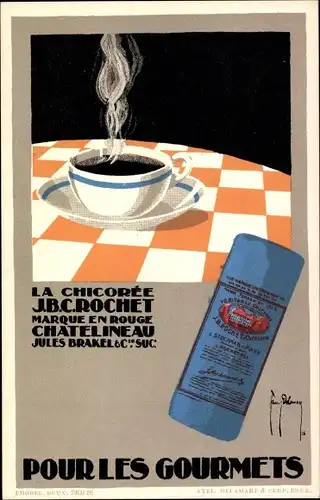 Künstler Ak Chatelineau Châtelet Wallonien Hennegau, Reklame, La Chicoree J. B. C. Rochet