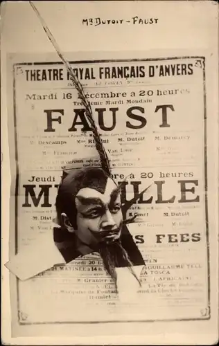 Ak Antwerpen Antwerp Flandern, Theatre Royal Francais d'Anvers, Theaterplakat, Faus