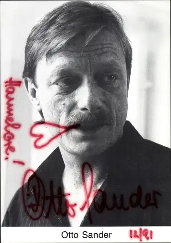 Ak Schauspieler Otto Sander, Portrait, Autogramm