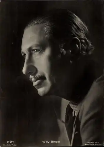 Ak Schauspieler Willy Birgel, Portrait, Film Foto Verlag G 204