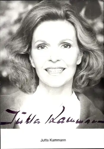 Ak Schauspielerin Jutta Kammann, Portrait, Autogramm