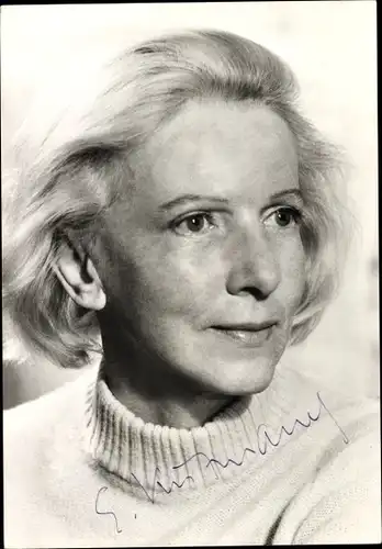 Ak Schauspielerin Elfriede Kuzmany, Portrait, Autogramm