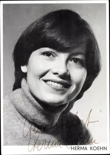 Ak Schauspielerin Herma Koehn, Portrait, Autogramm