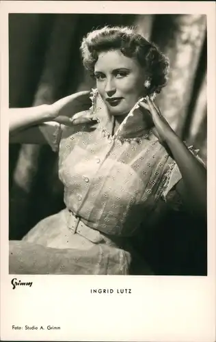 Ak Schauspielerin Ingrid Lutz, Portrait, Heimweh nach Deutschland