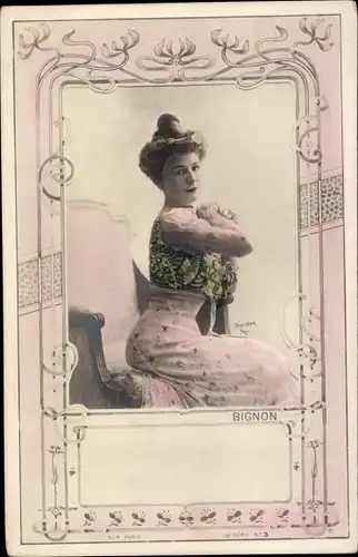 Ak Schauspieler Luise Bignon, Portrait