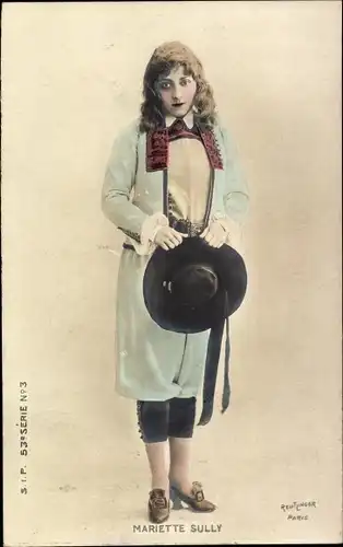 Ak Schauspielerin Mariette Sully, Portrait