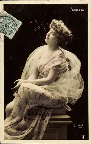 Ak Schauspielerin Soretta, Portrait, Profilansicht