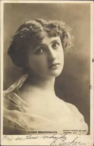 Ak Schauspielerin Lilian Braithwaite, Portrait