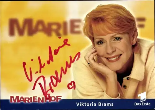 Ak Schauspielerin Viktoria Brams, Portrait, Autogramm, Marienhof
