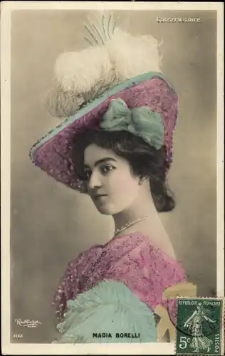 Ak Schauspielerin Madia Borelli, Portrait, Conservatoire