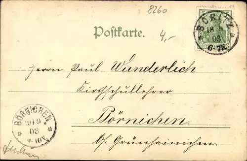 Ak Lommatzsch in Sachsen, Totalansicht