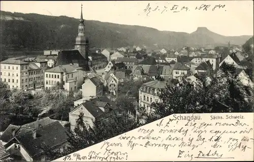 Ak Bad Schandau Sächsische Schweiz, Totalansicht