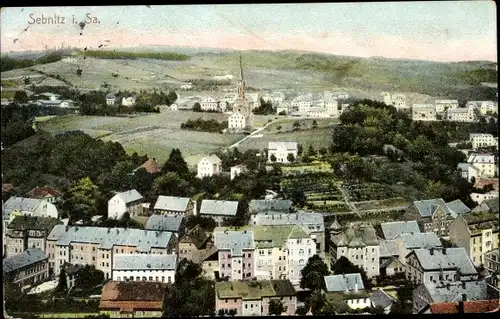 Ak Sebnitz Sächsische Schweiz, Luftbild