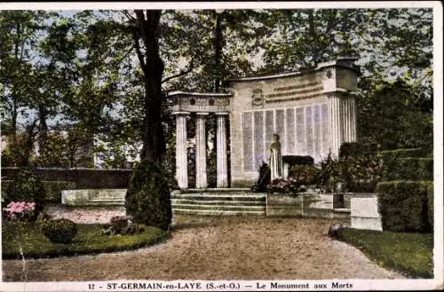 Postkarte Saint Germain en Laye Yvelines, Kriegsdenkmal