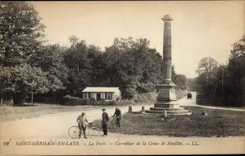 Ak Saint Germain en Laye Yvelines, Foret, Kreuzung des Kreuzes von Noailles