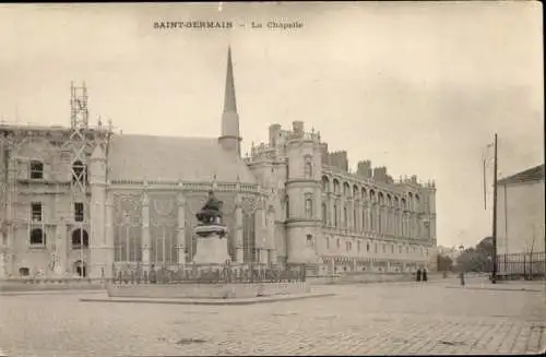 Postkarte Saint Germain en Laye Yvelines, Kapelle, Statue