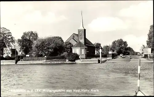 Ak Krimpen aan de Lek Südholland, N. H. Kirche, Fluss