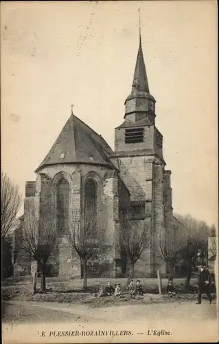 Ak Le Plessier-Rozainvillers Somme, Kirche