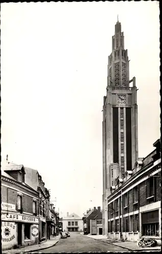 Ak Roye-Somme, Rue St-Pierre, Kirche