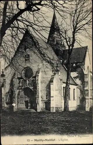 Ak Mailly Maillet Somme, Kirche