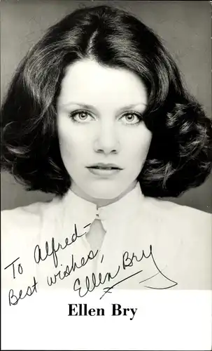 Foto Ak Schauspielerin Ellen Bry, Portrait, Autogramm