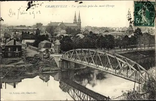 Ak Charleville Mézières Ardennes, Gesamtansicht