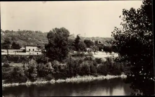 Ak Miribel Ain, Die Ufer der Rhone