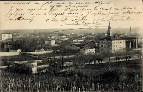 Ak Miribel Ain, Gesamtansicht