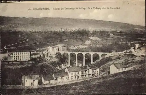 Ak Bellegarde sur Valserine Ain, Bellegarde-Straßenbahnviadukt bei Chezery sur la Valserine