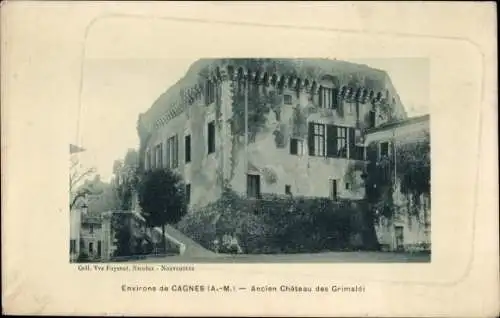 Ak Cagnes sur Mer Alpes Maritimes, ehemaliges Grimaldi-Schloss