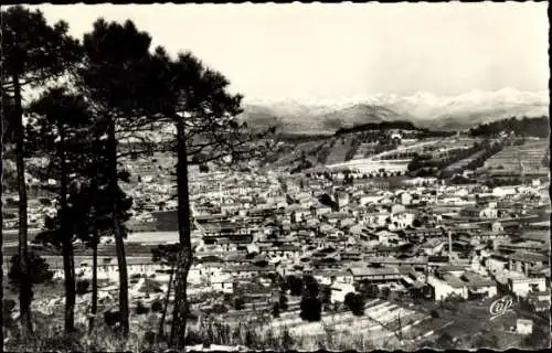 Ak Vallauris Alpes Maritimes, Gesamtansicht und die Alpen